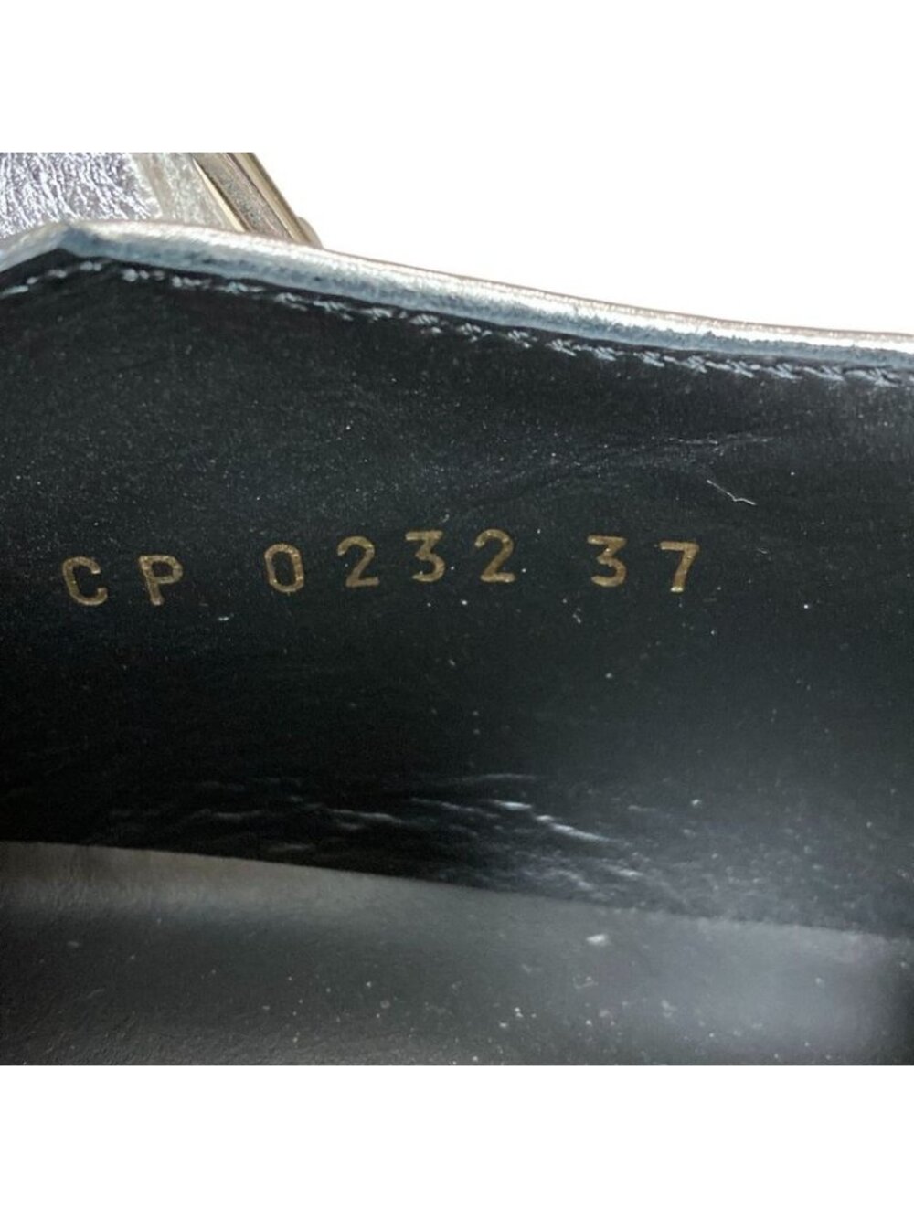 Celine Triomphe T Strap Loafer 37 Silver - Picture 11 of 12